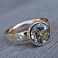 Vintage Forged Ring with Fine Zirconia