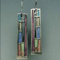 Vintage Multicoloured Silver Earrings