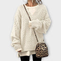 Liilia | Oversized Knitted Jumper with Cable Pattern