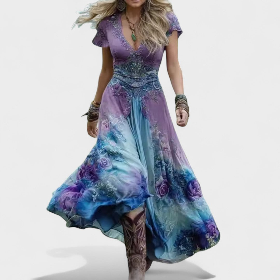 Celeste | Flowing, body-hugging dress