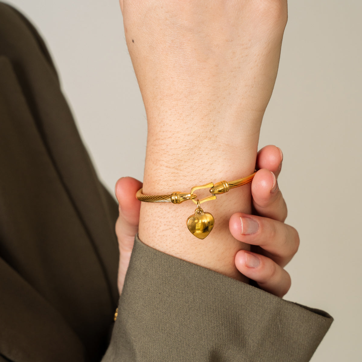 Golden Bracelet with Heart