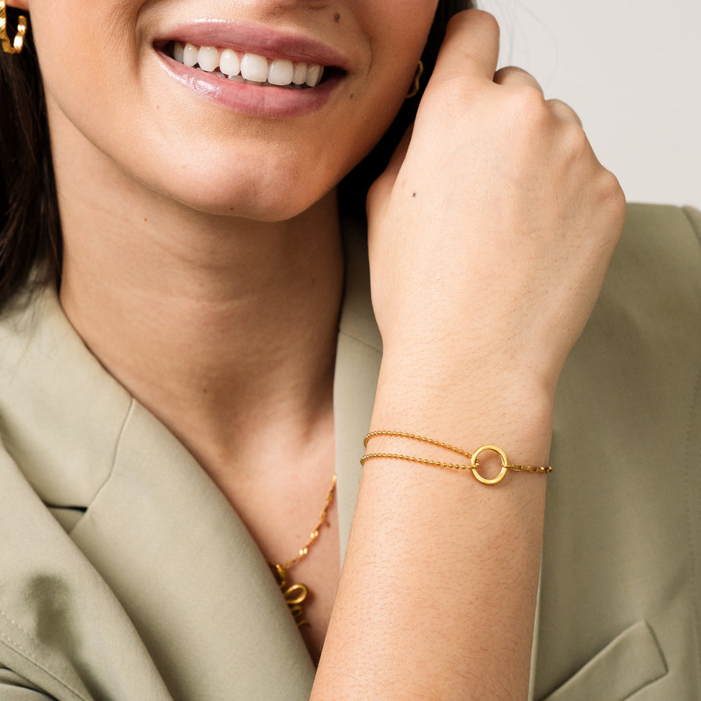 Golden Tennis Bracelet