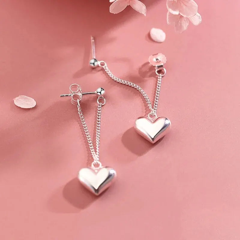 Vintage Geometric Heart Earrings