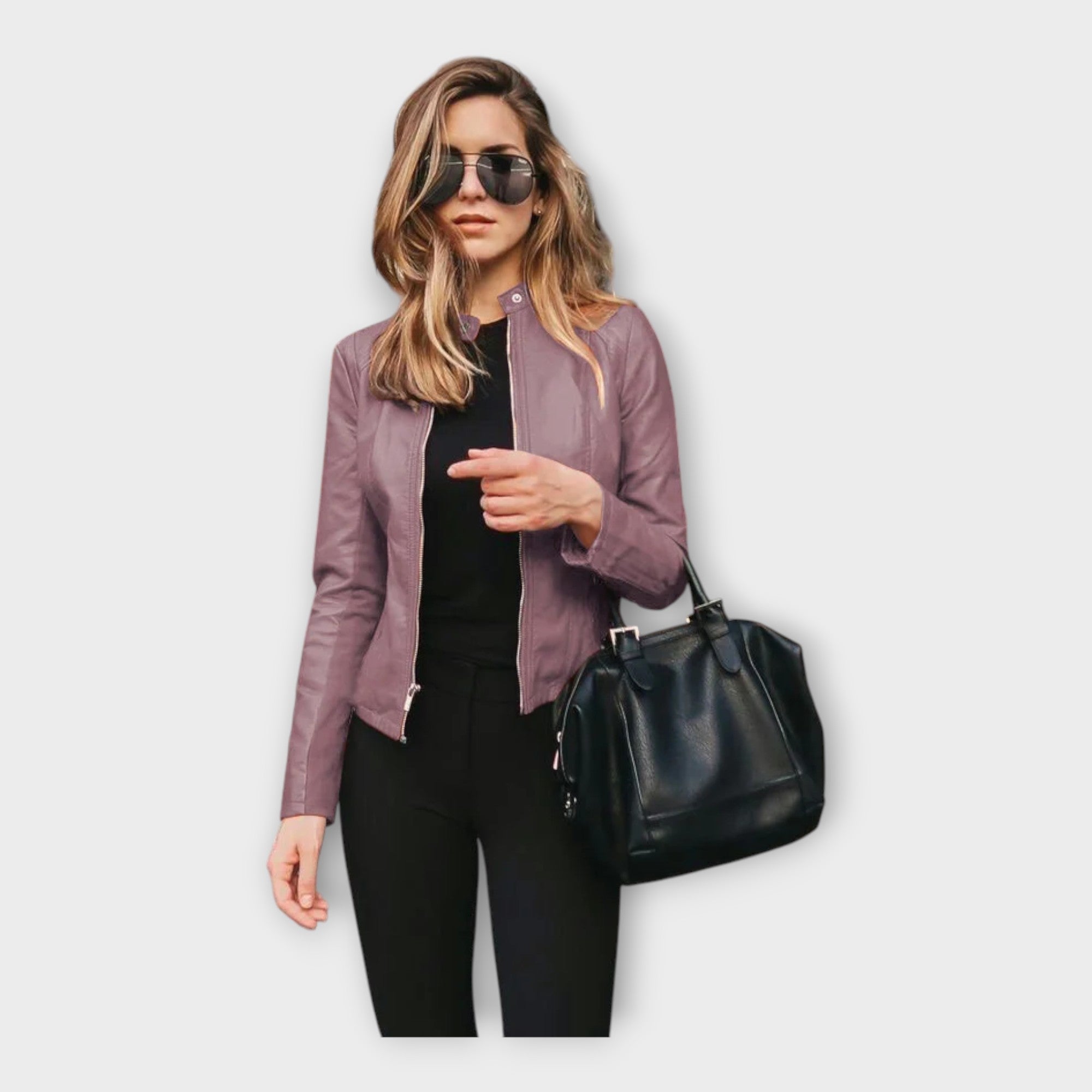 Johanna | Stylish Leather Jacket with Mood Lines