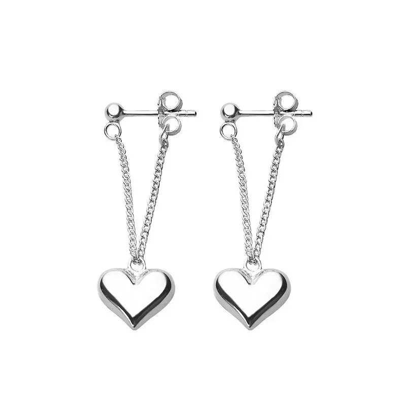 Vintage Geometric Heart Earrings