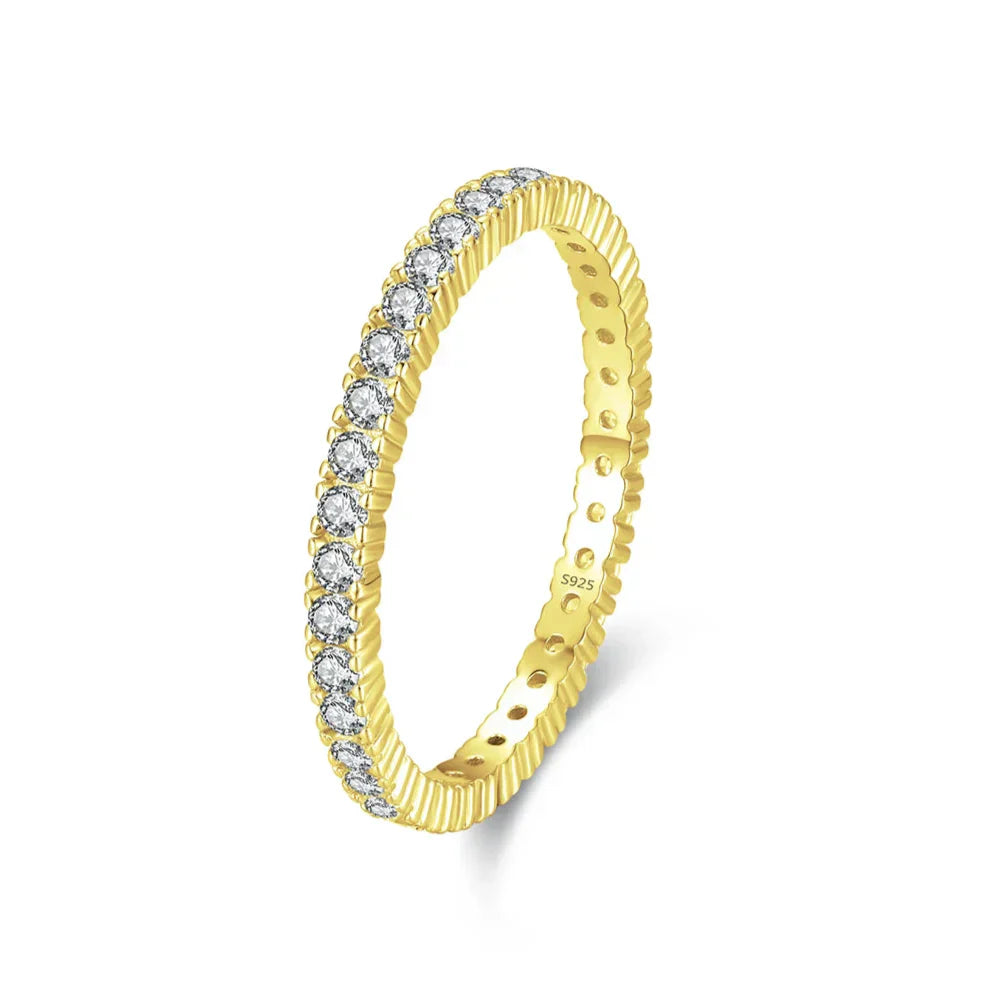Minimalist Radiant Eternity Ring