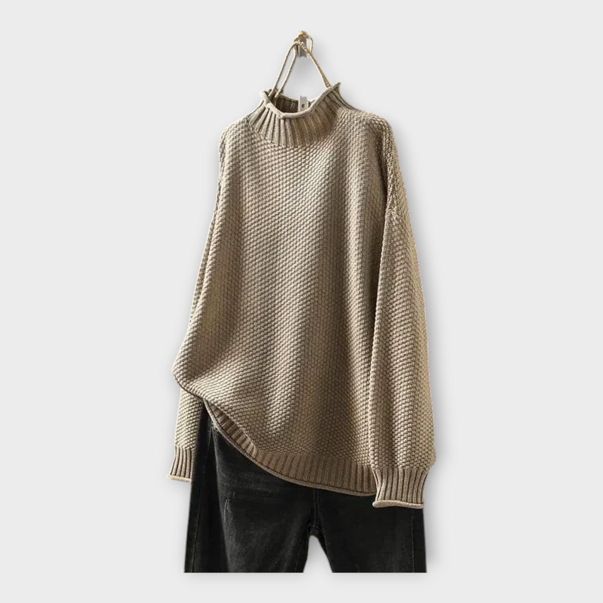 Kerli | Knitted Sweater with High Collar