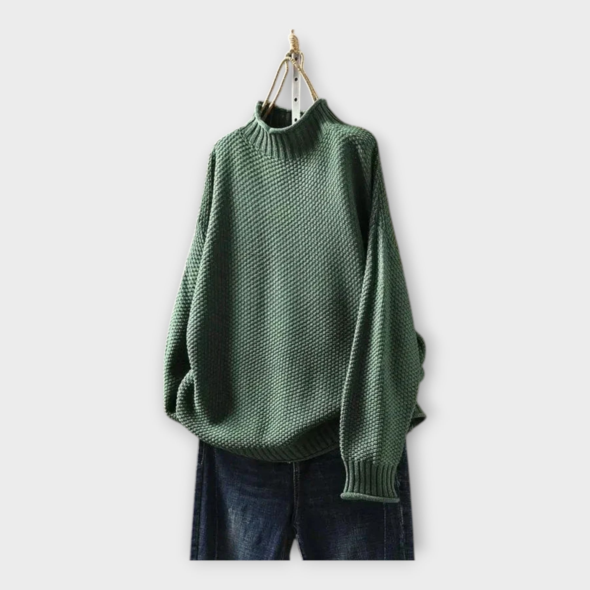 Kerli | Knitted Sweater with High Collar