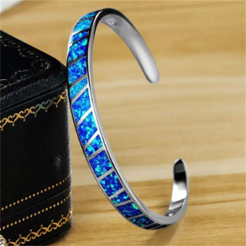 Adjustable Blue Fire Opal Bracelet