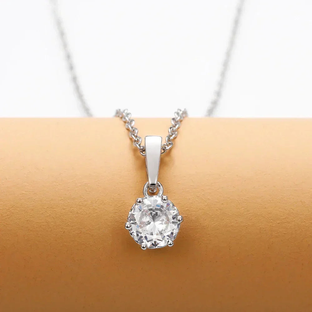Classic Necklace with Zirconia Pendant