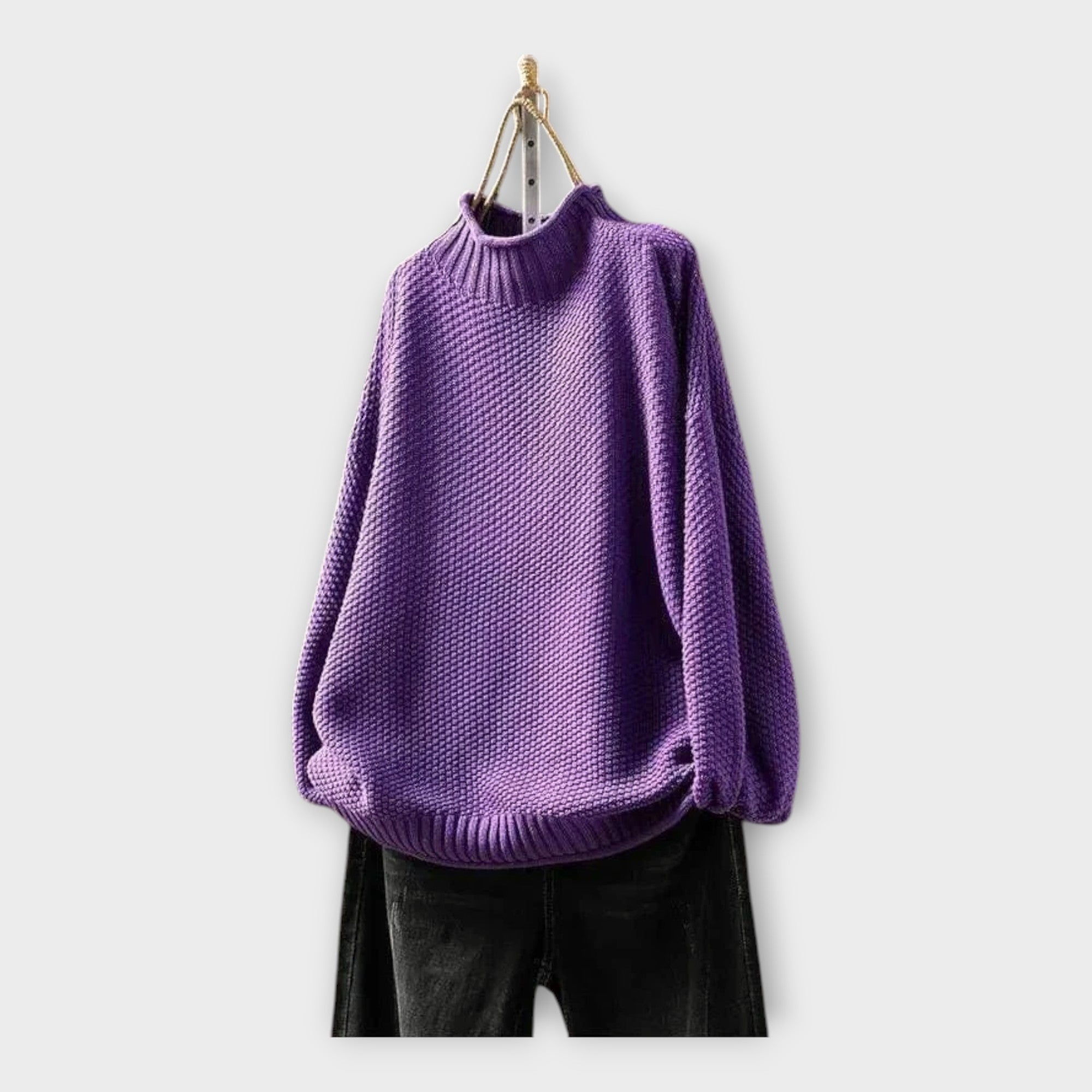 Kerli | Knitted Sweater with High Collar