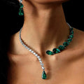 Green Crystal Pendant Necklace