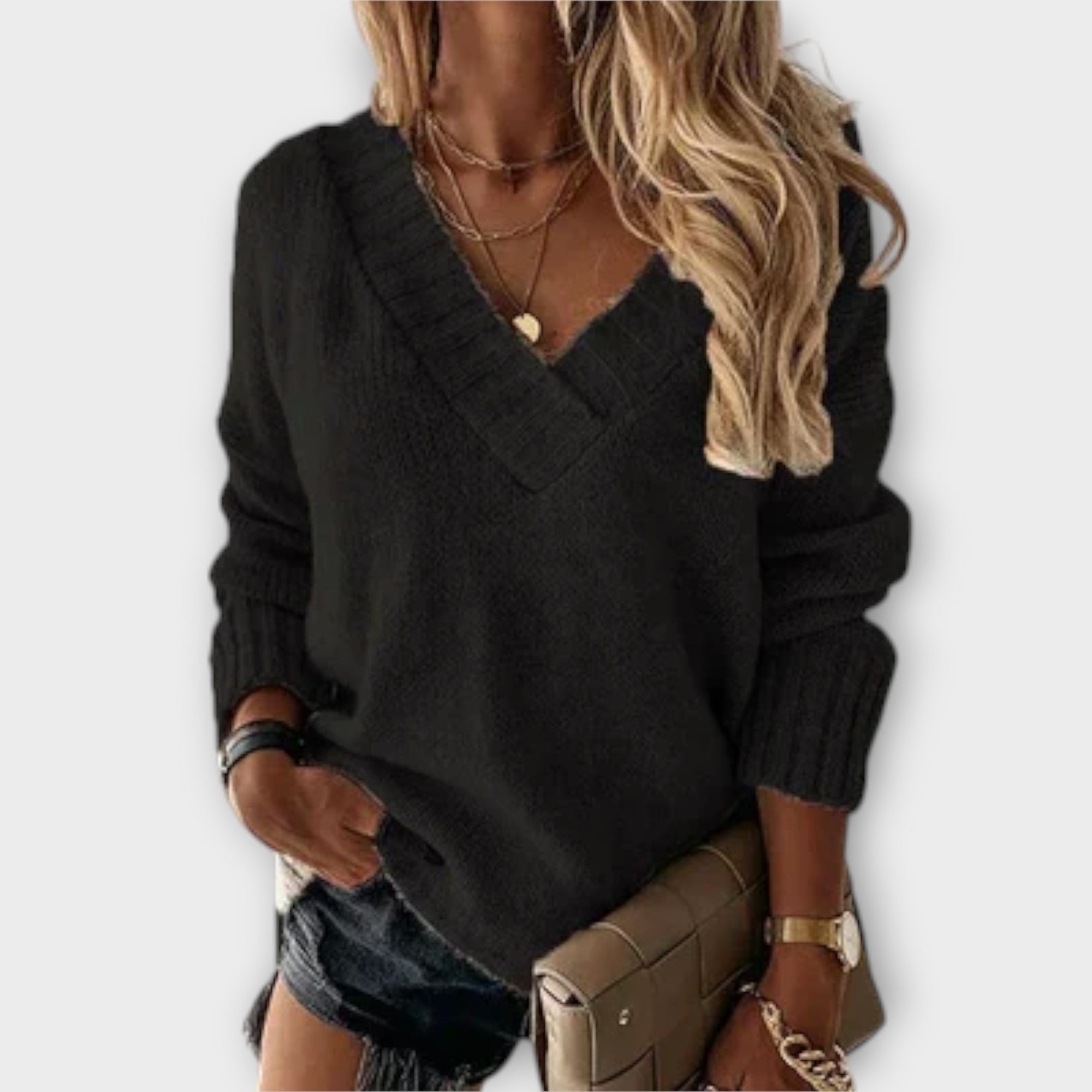 Jane | Comfortable V-Neck Sweater