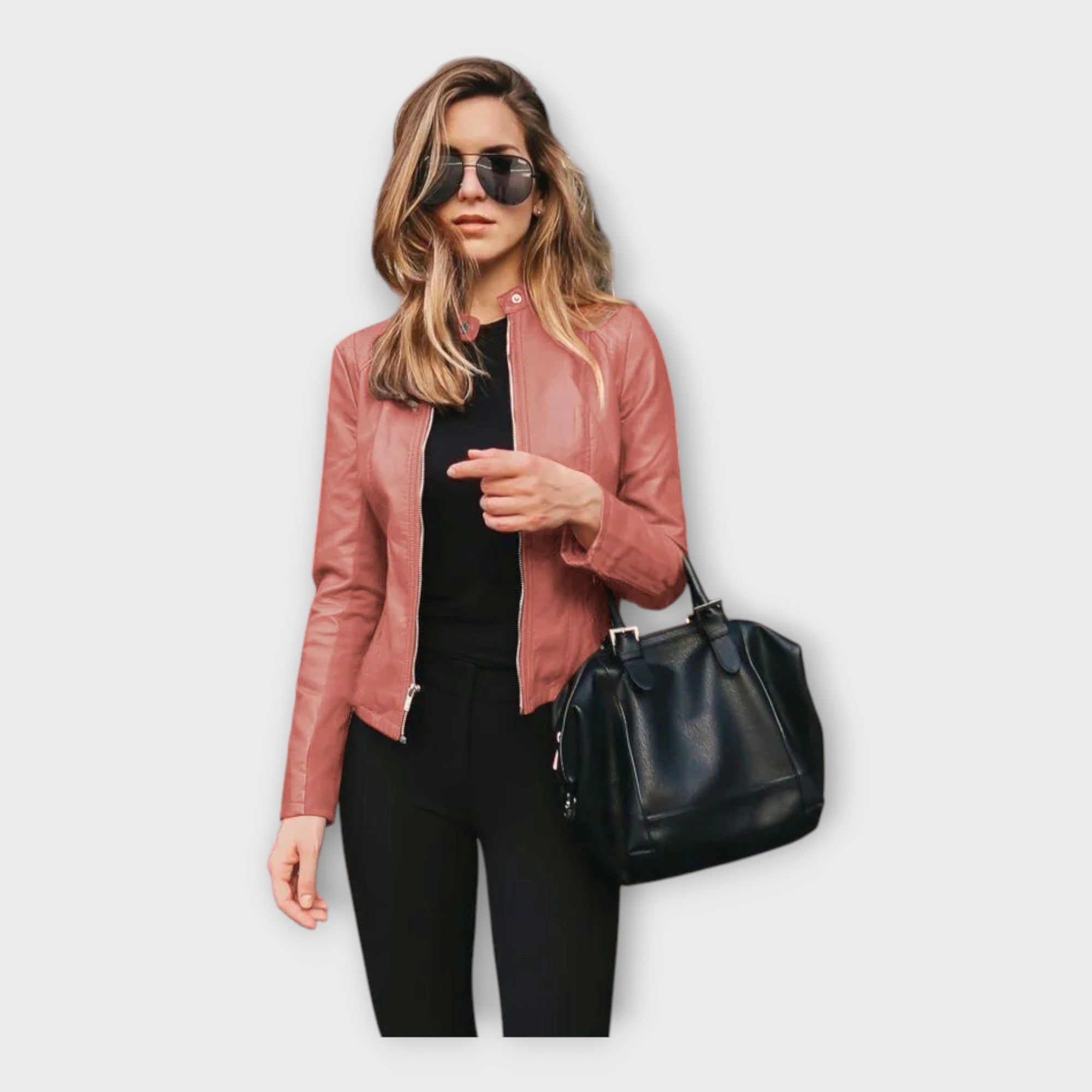 Johanna | Stylish Leather Jacket with Mood Lines