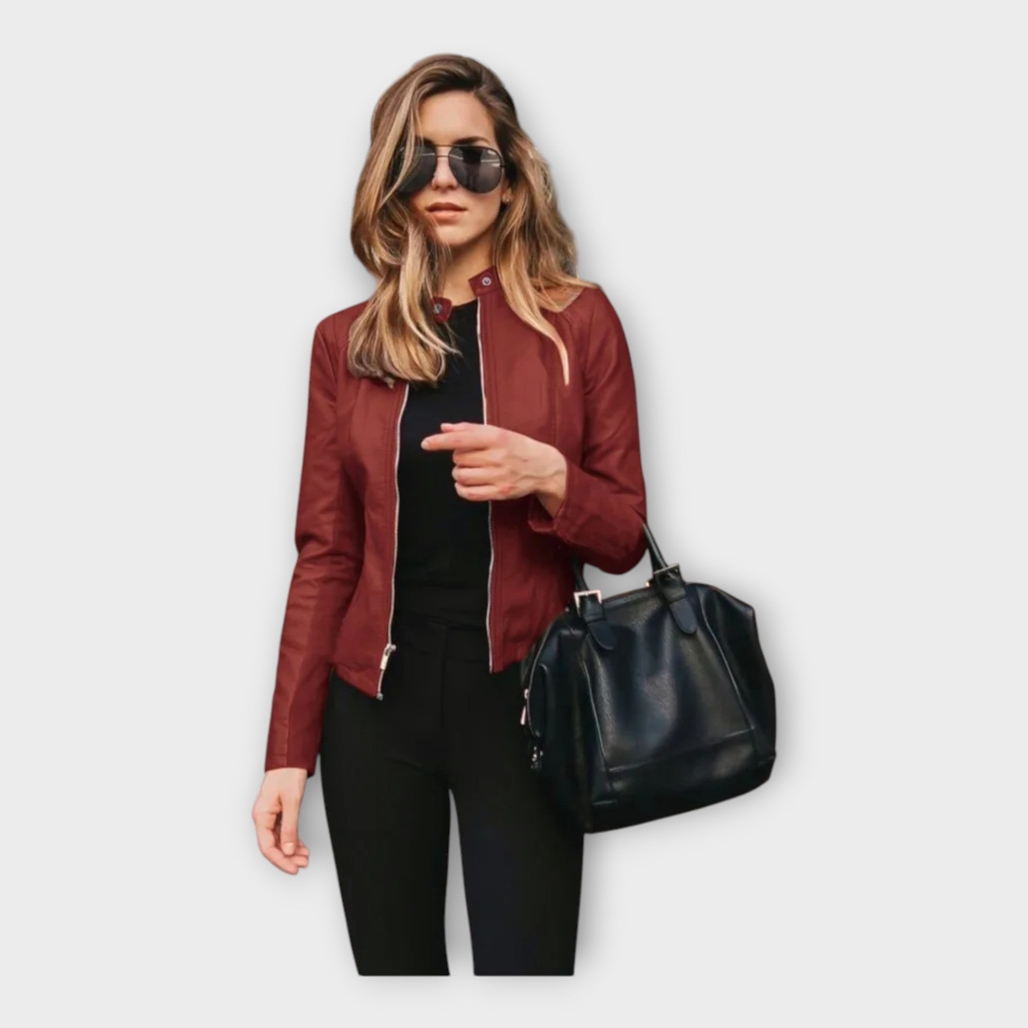 Johanna | Stylish Leather Jacket with Mood Lines