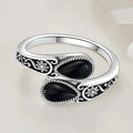 Elegant Ring with Moonstone Flower