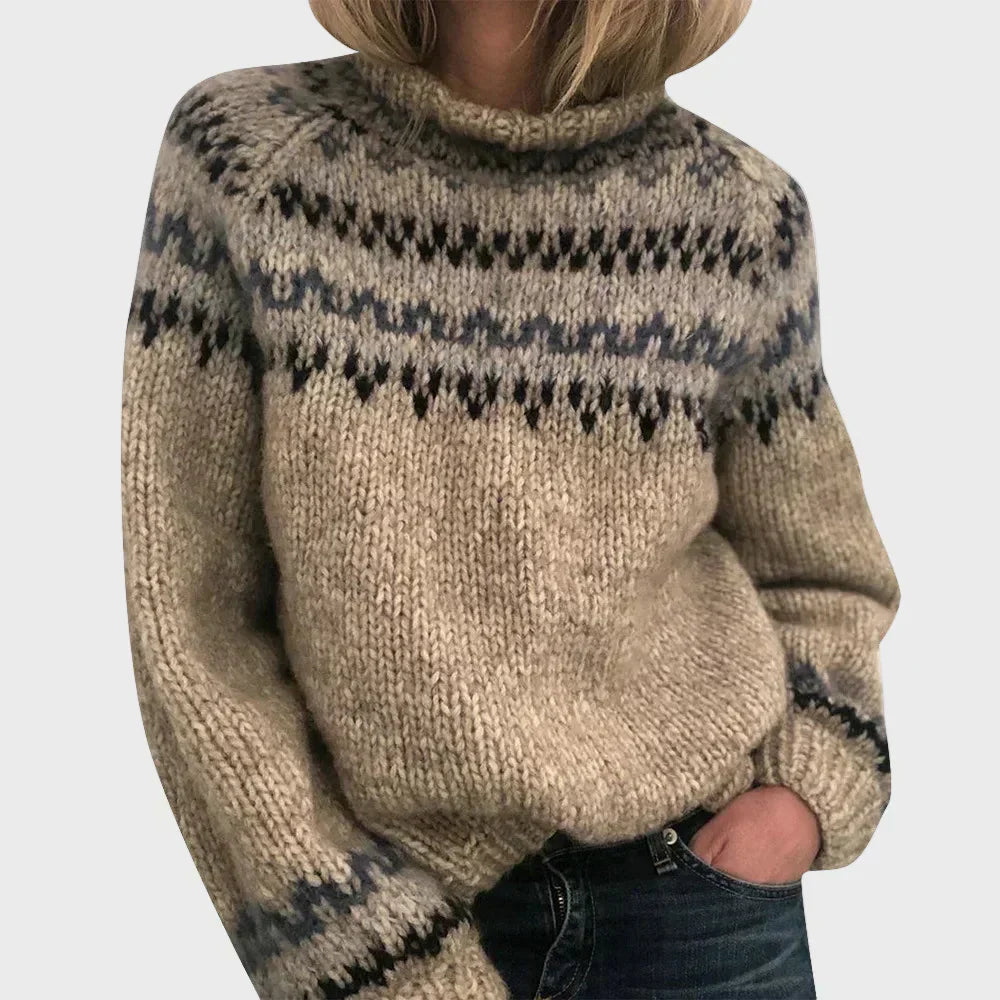 Raili | Elegant Knitted High Neck Jumper