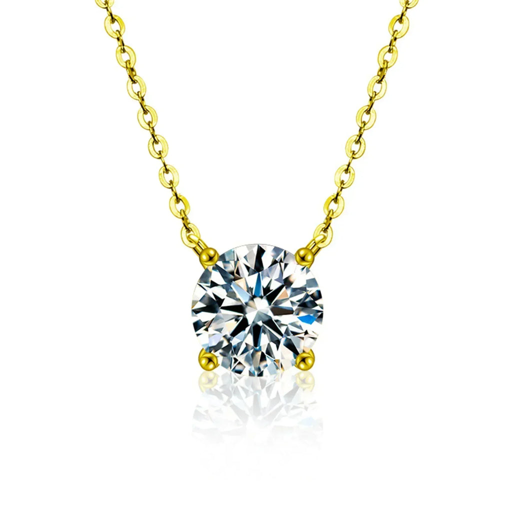 Gold-Plated Necklace with Zircons