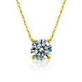 Gold-Plated Necklace with Zircons