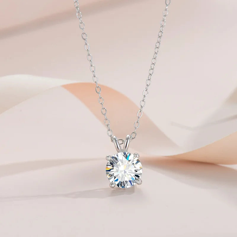 Exclusive Sterling Silver Necklace with Moissanite