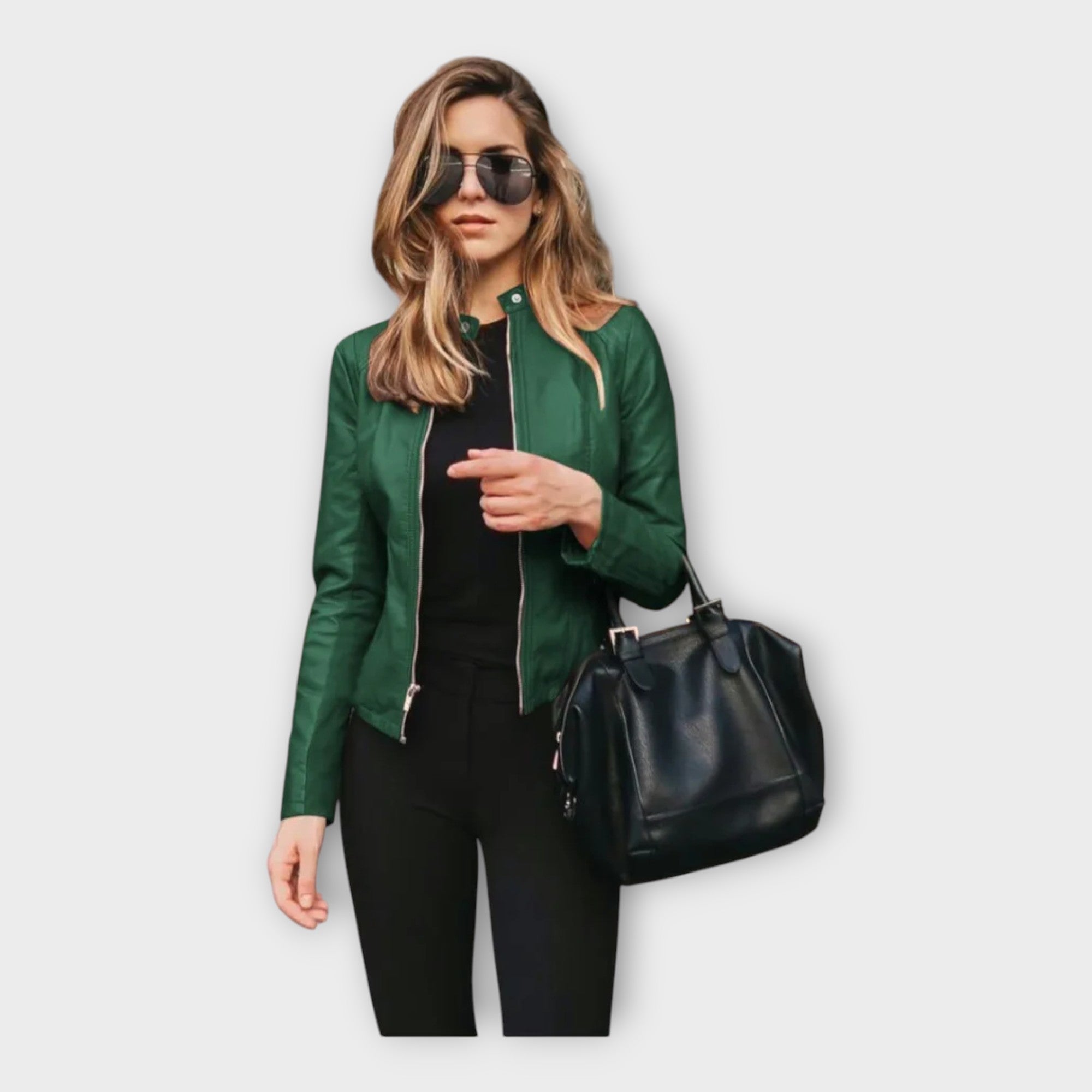 Johanna | Stylish Leather Jacket with Mood Lines