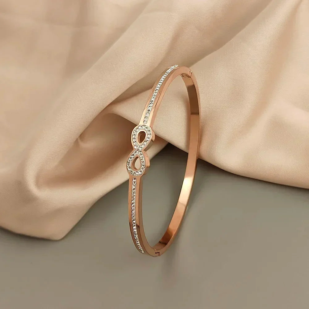 Infinity Rigid Bracelet with Exclusive Crystals