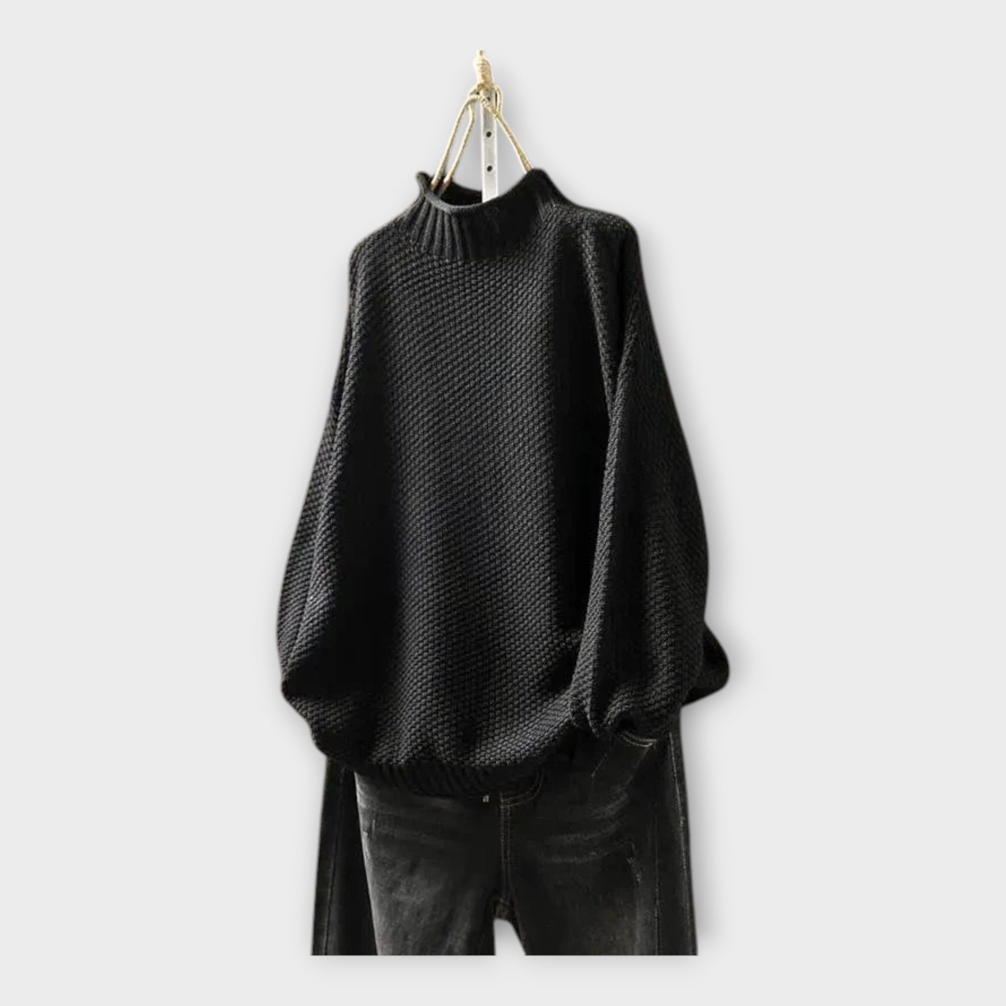 Kerli | Knitted Sweater with High Collar