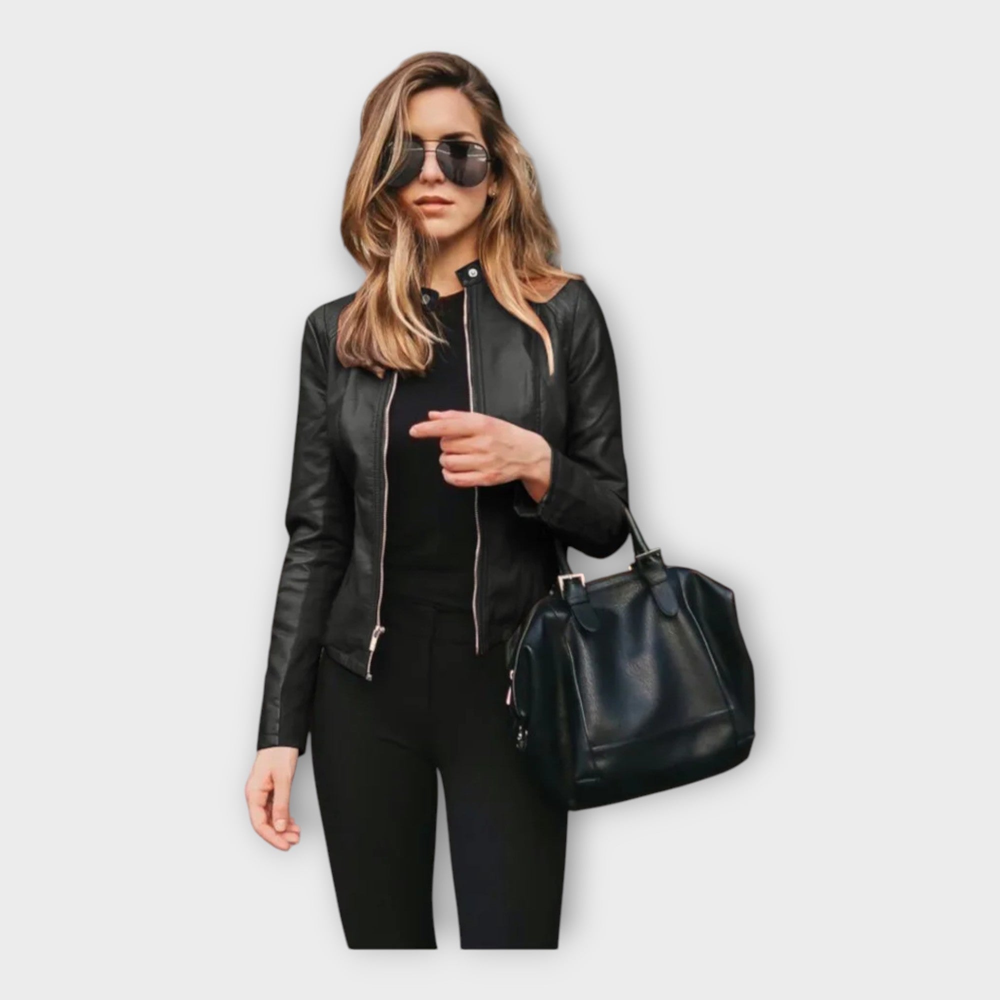 Johanna | Stylish Leather Jacket with Mood Lines