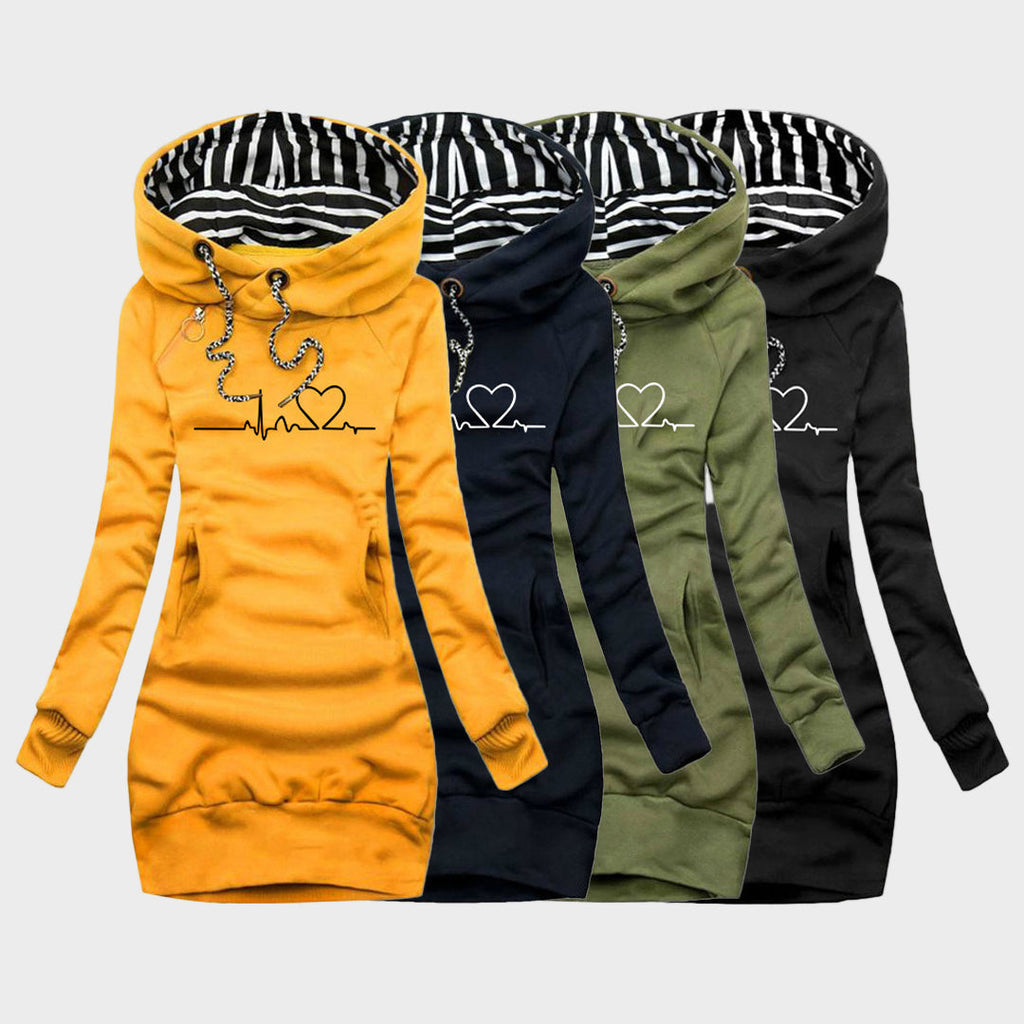 Triin | Autumn Dress with Heart Pattern