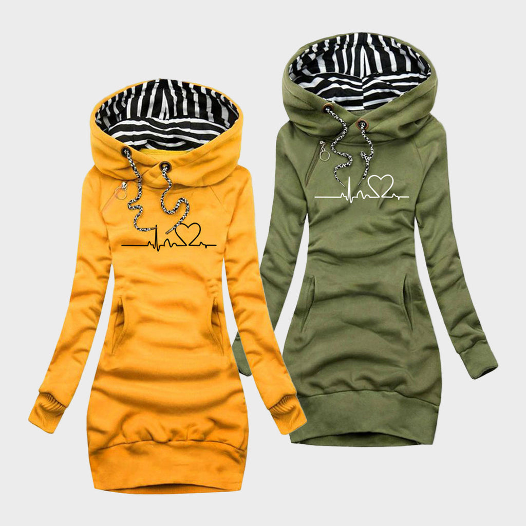 Triin | Autumn Dress with Heart Pattern