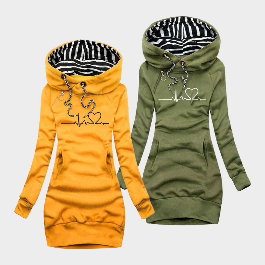 Triin | Autumn Dress with Heart Pattern