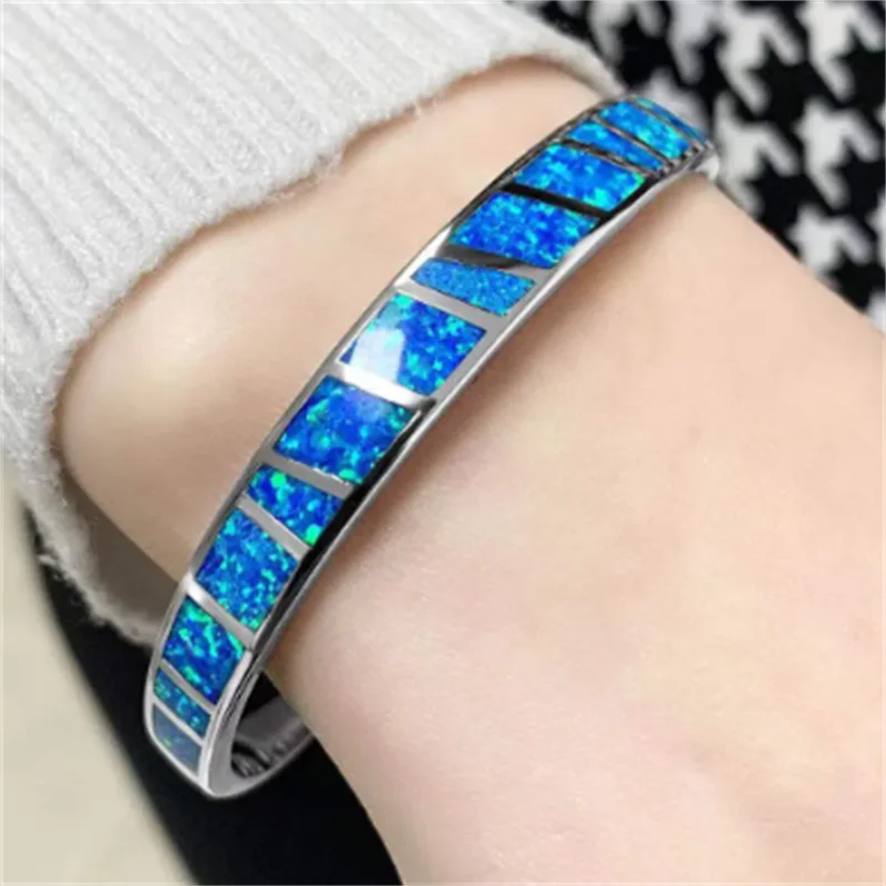 Adjustable Blue Fire Opal Bracelet