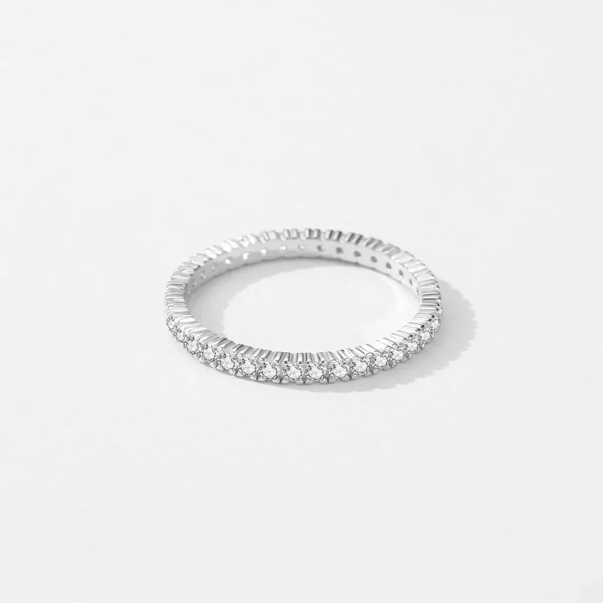 Minimalist Radiant Eternity Ring