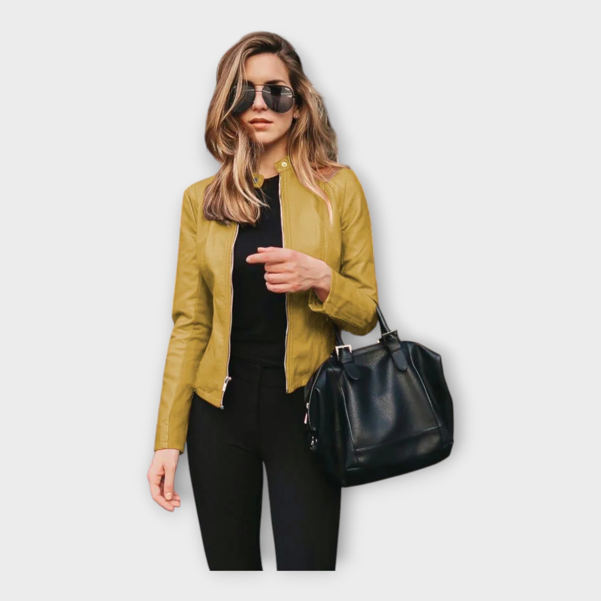 Johanna | Stylish Leather Jacket with Mood Lines