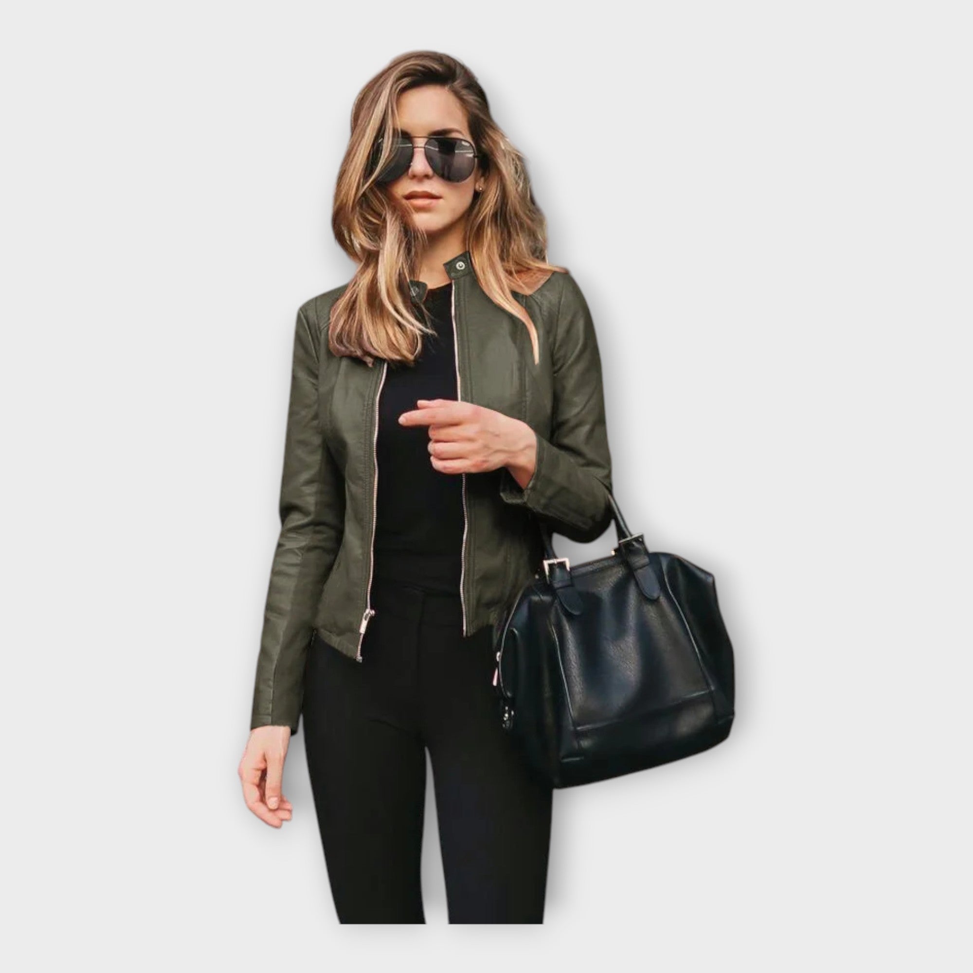 Johanna | Stylish Leather Jacket with Mood Lines