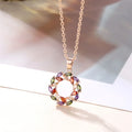 Necklace with Glowing Rainbow Pendant
