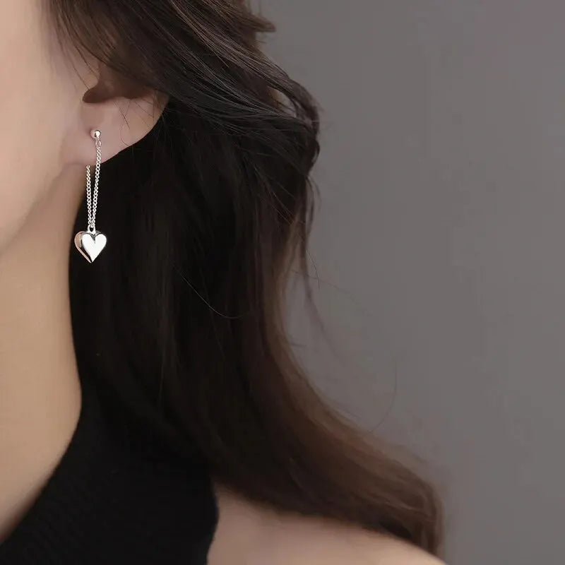 Vintage Geometric Heart Earrings
