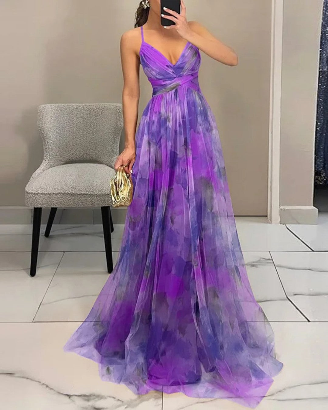 Giselle | Enchanting Maxi Dress with Floral Pattern