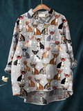 Cleo | Printed Chihuahua Blouse