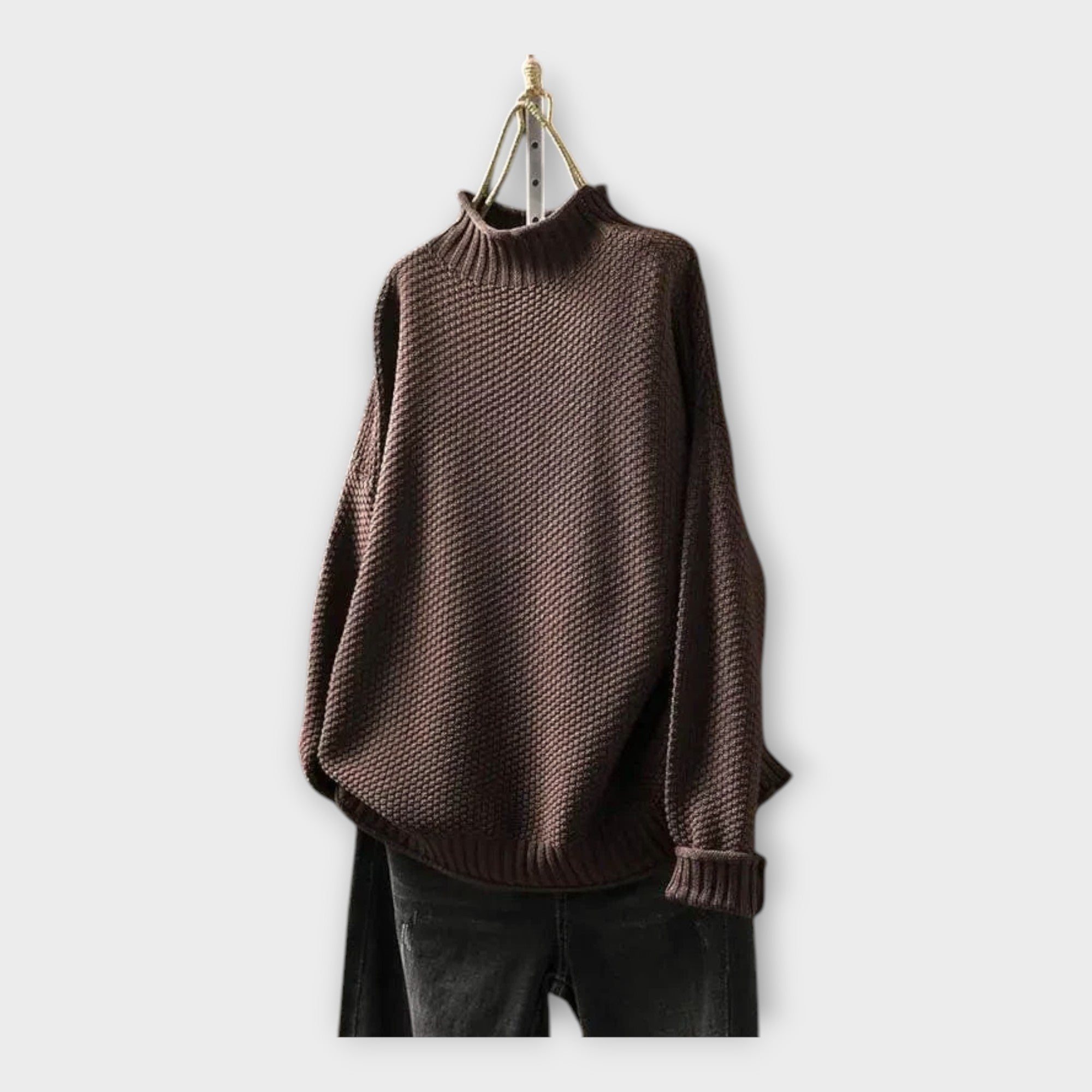 Kerli | Knitted Sweater with High Collar