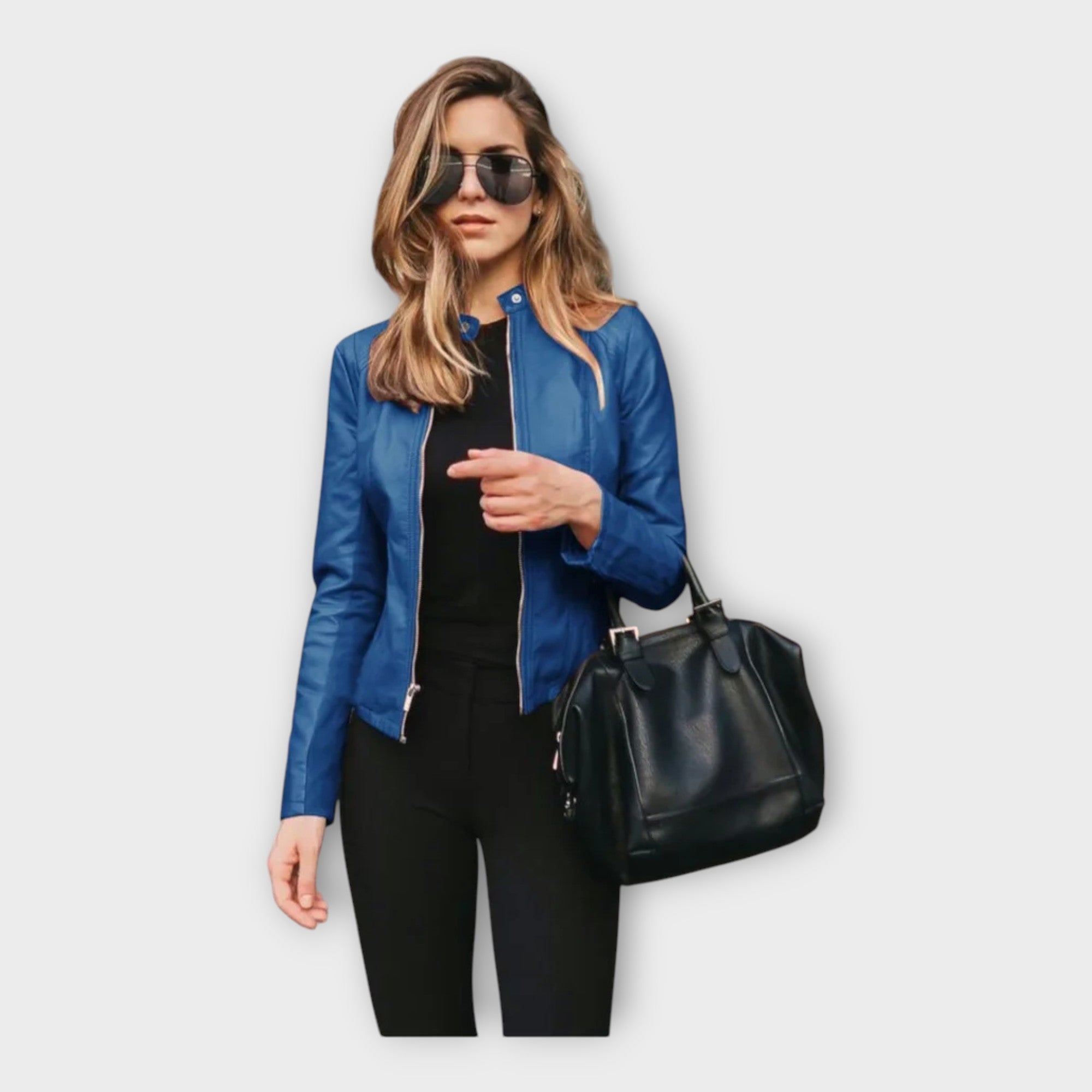 Johanna | Stylish Leather Jacket with Mood Lines
