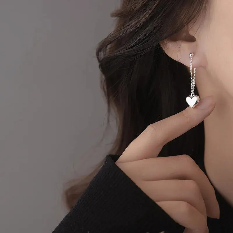 Vintage Geometric Heart Earrings