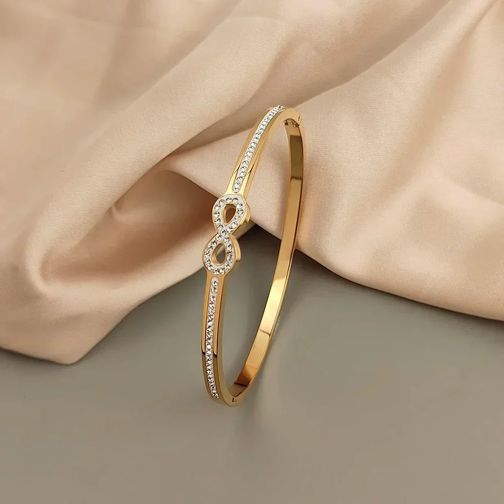 Infinity Rigid Bracelet with Exclusive Crystals