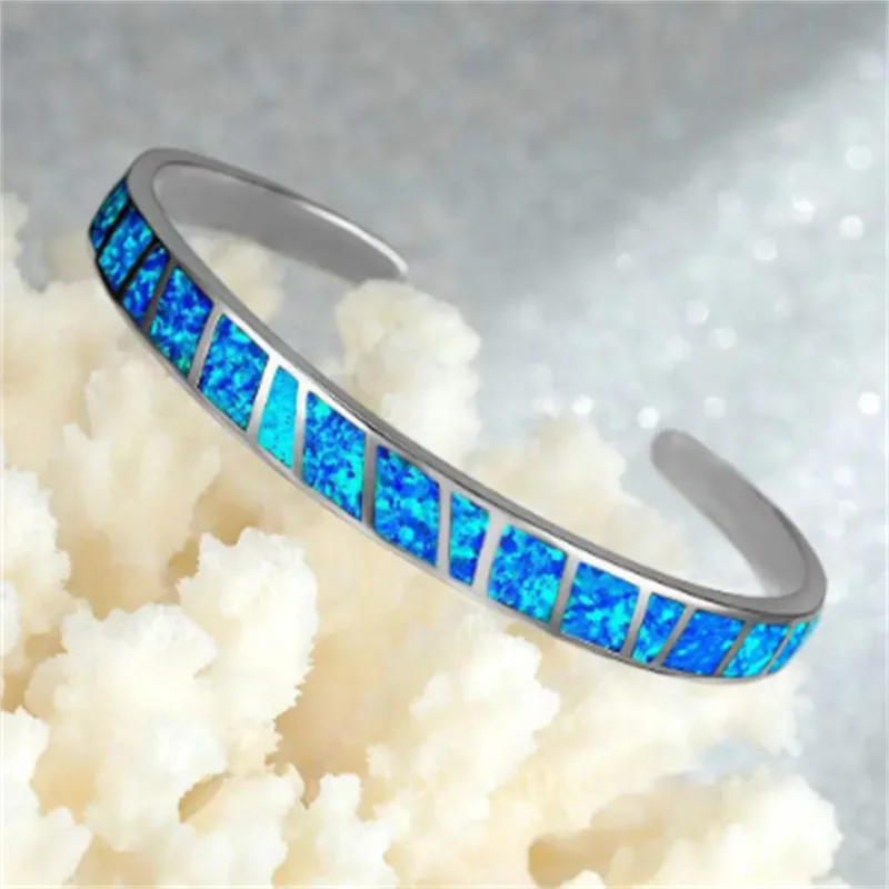 Adjustable Blue Fire Opal Bracelet