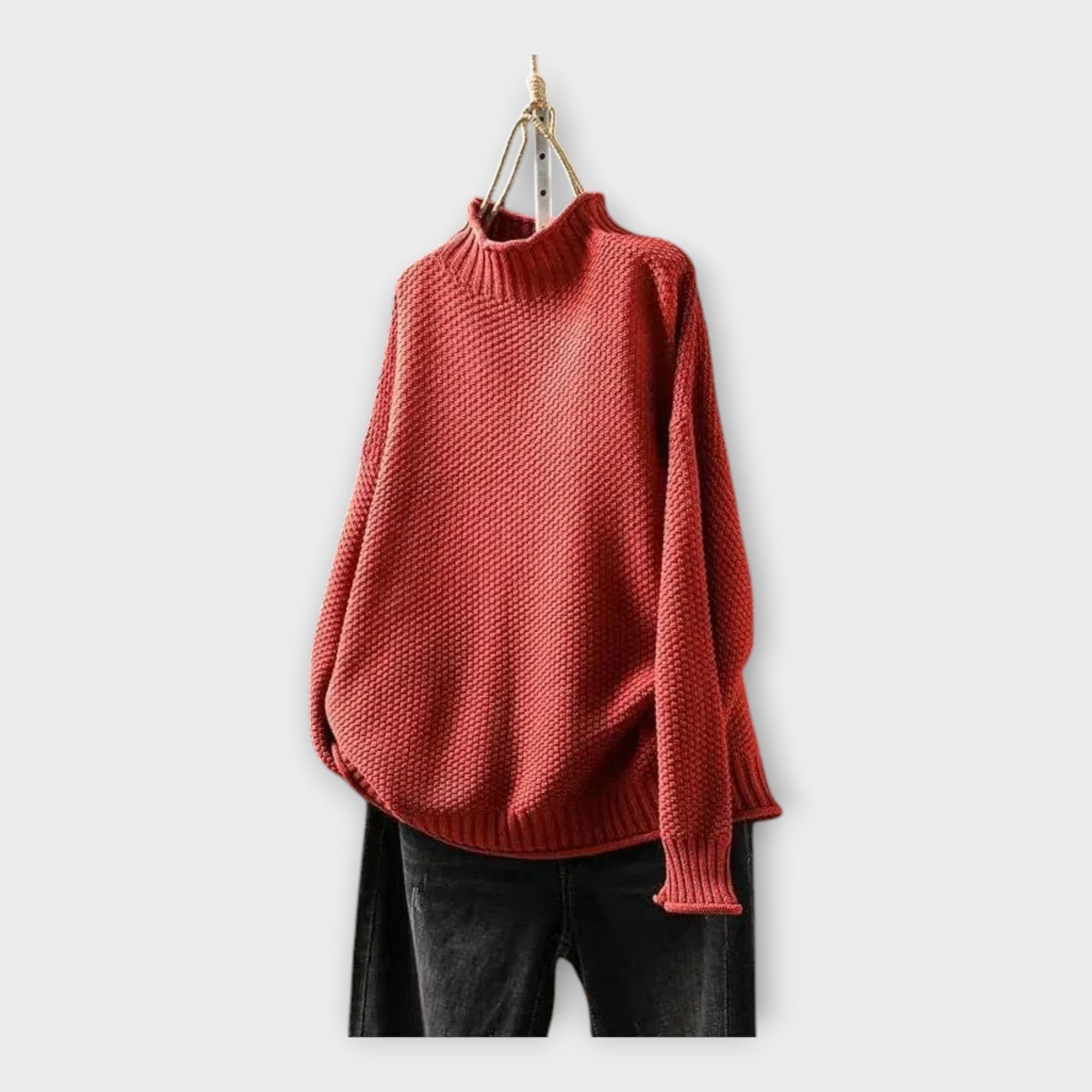 Kerli | Knitted Sweater with High Collar