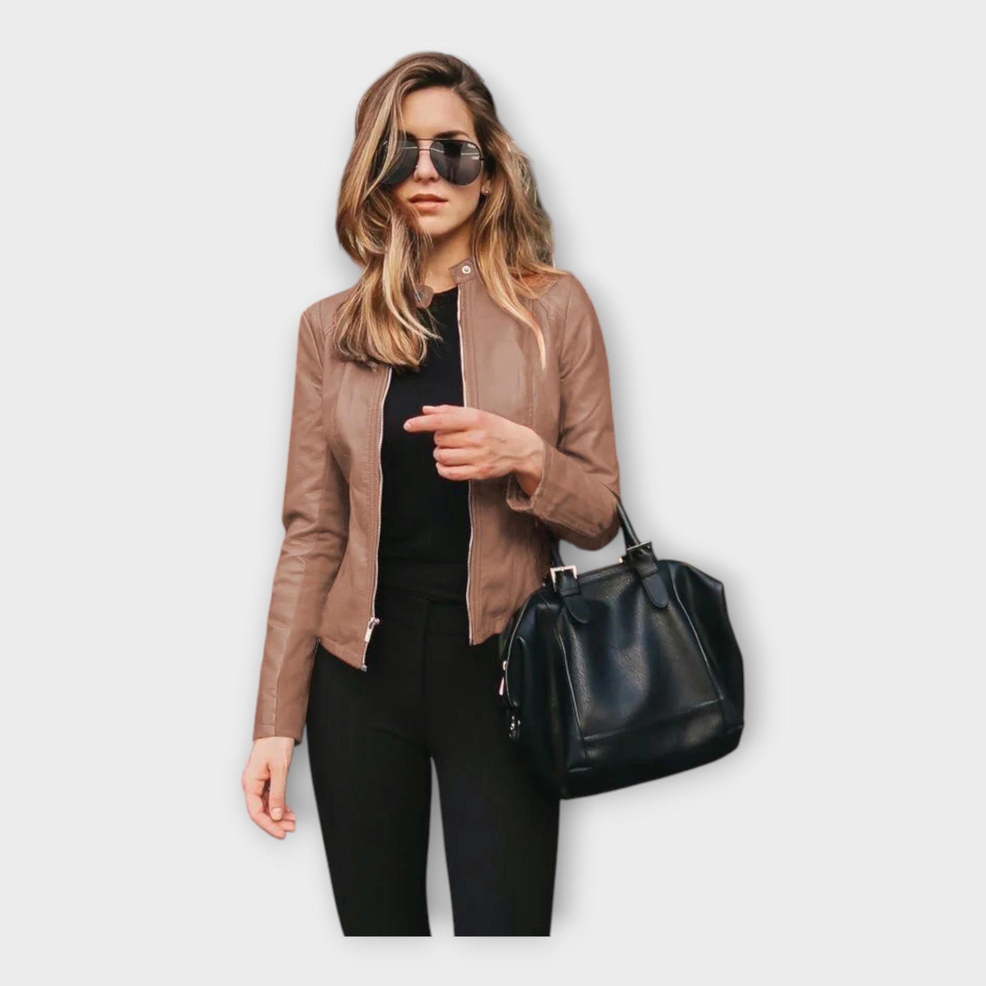 Johanna | Stylish Leather Jacket with Mood Lines