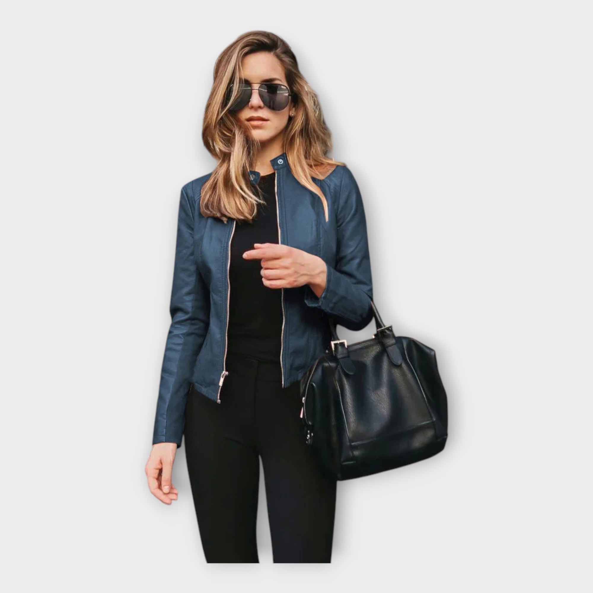 Johanna | Stylish Leather Jacket with Mood Lines