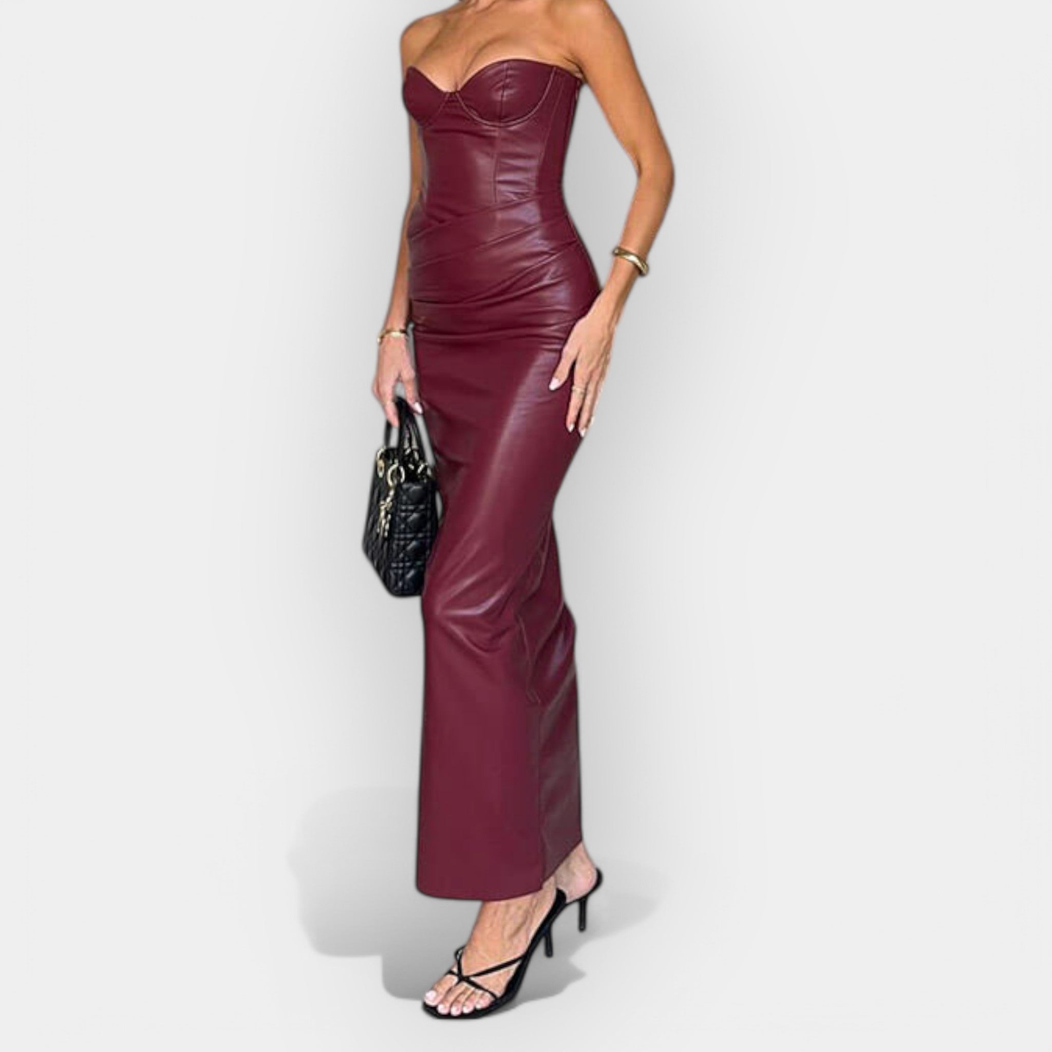 Beatriz | Mood leather midi dress