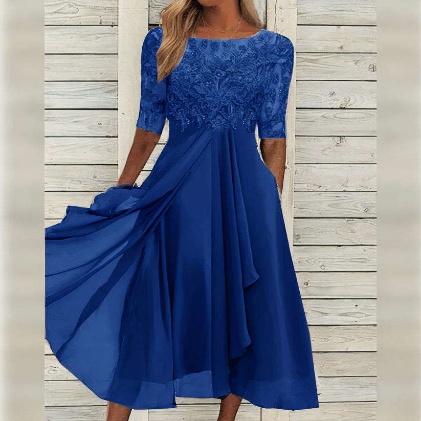 Puck | Elegant Midi Dress in Lace