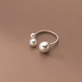 Elegant Ring with Trio of Pearls